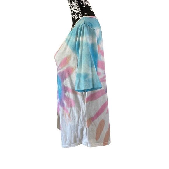 Tie Dye T Shirt Casual Sleepwear Hippie Funky Colorful Lounge - Picture 3 of 11